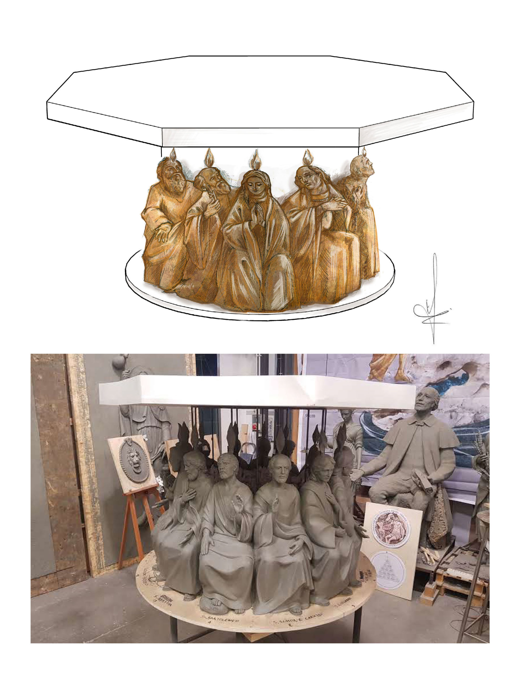 Saint Gertrude Chpael Mausoleum Altar Illustration