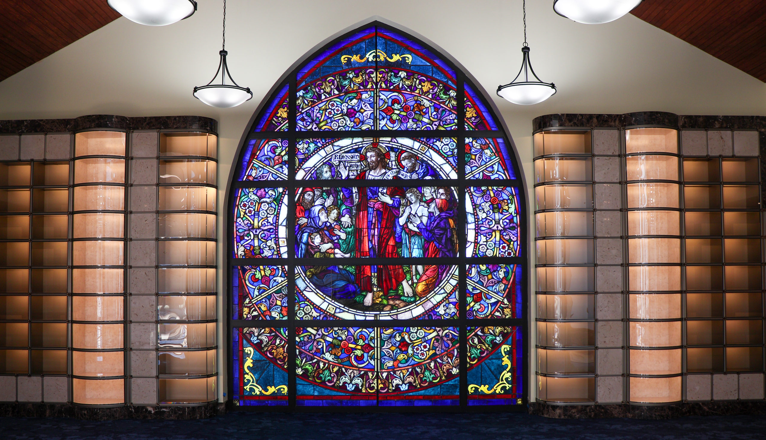 Peacemakers Stained Glass Window New Mausoleum GH