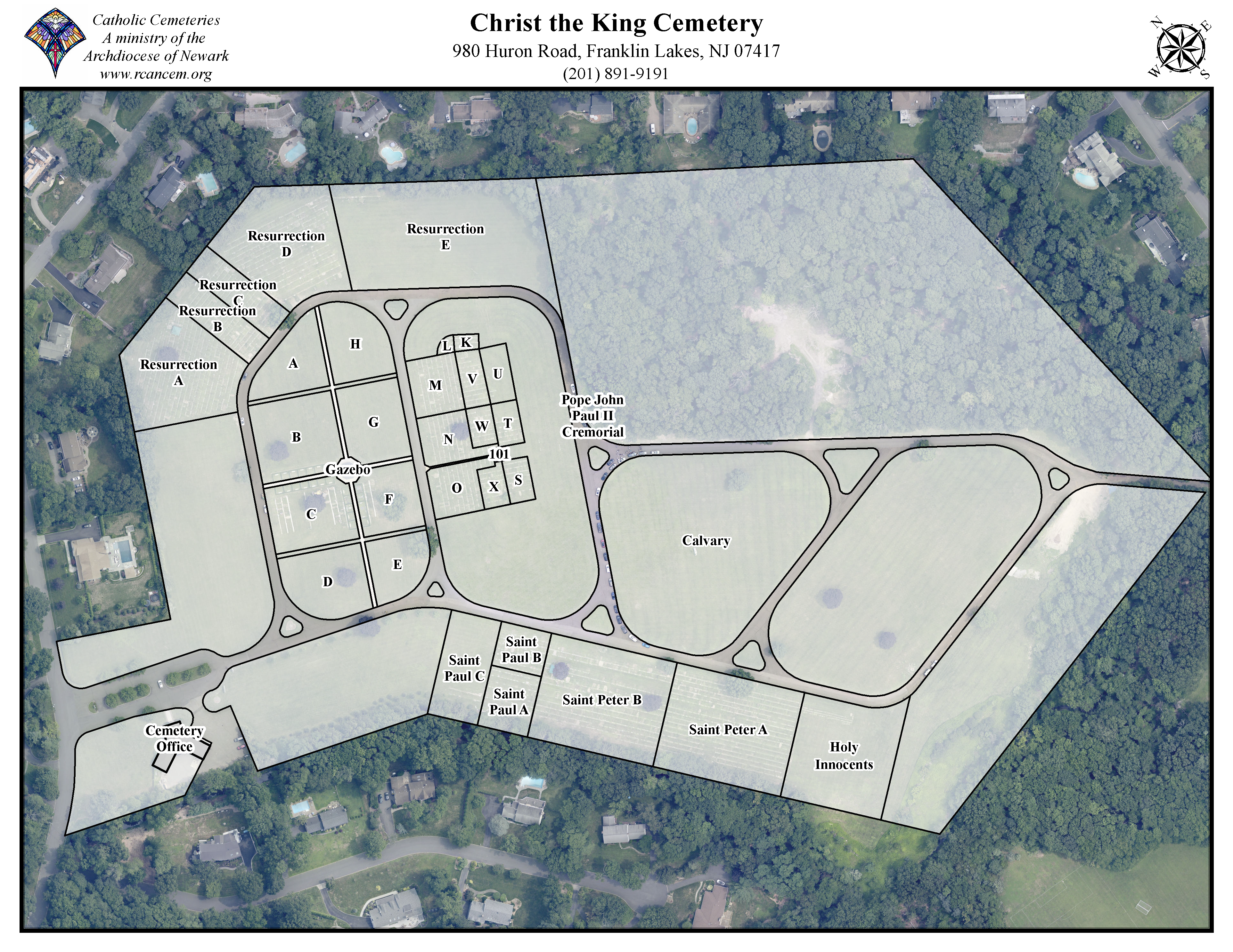 Christ the King Cemetery Map 1