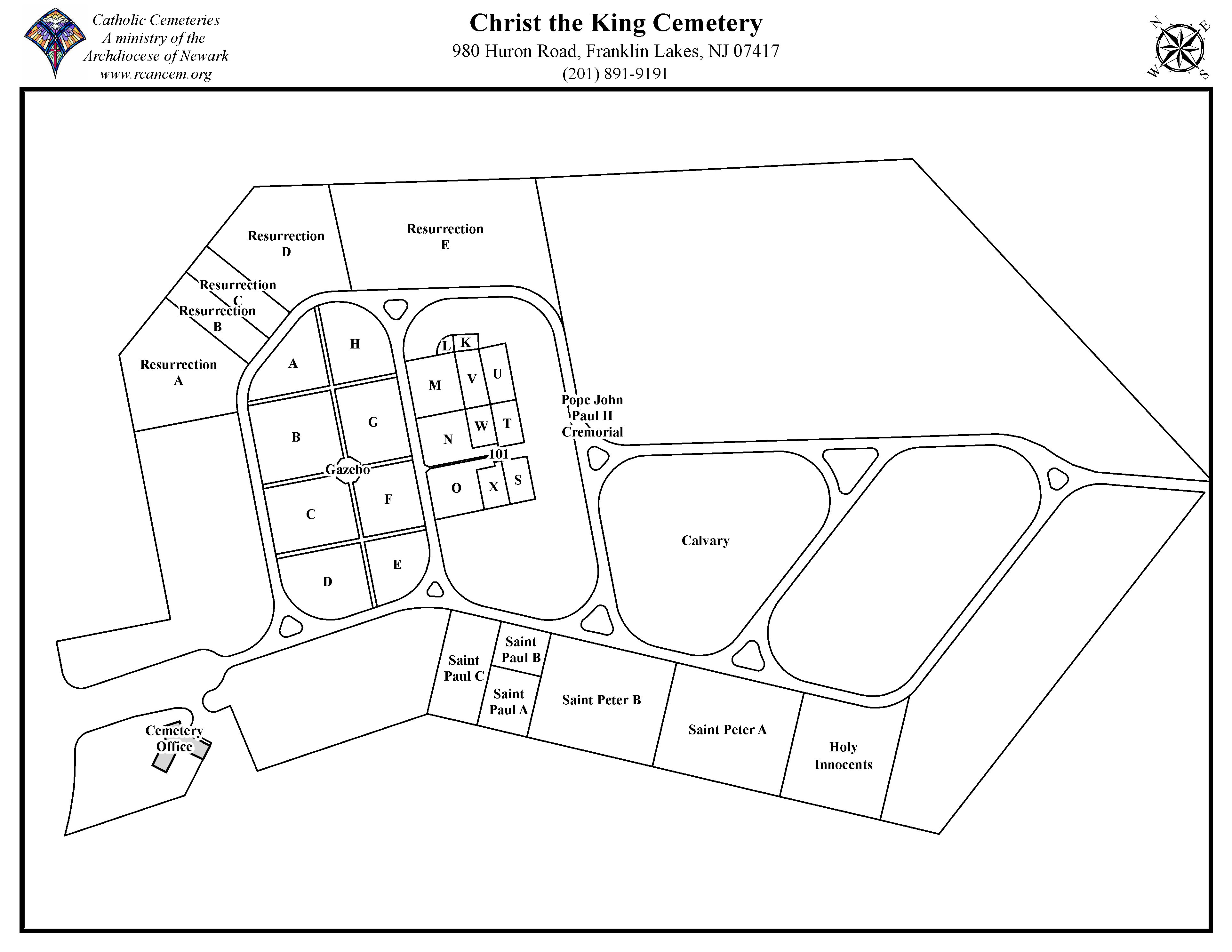 Christ the King Cemetery Map 2