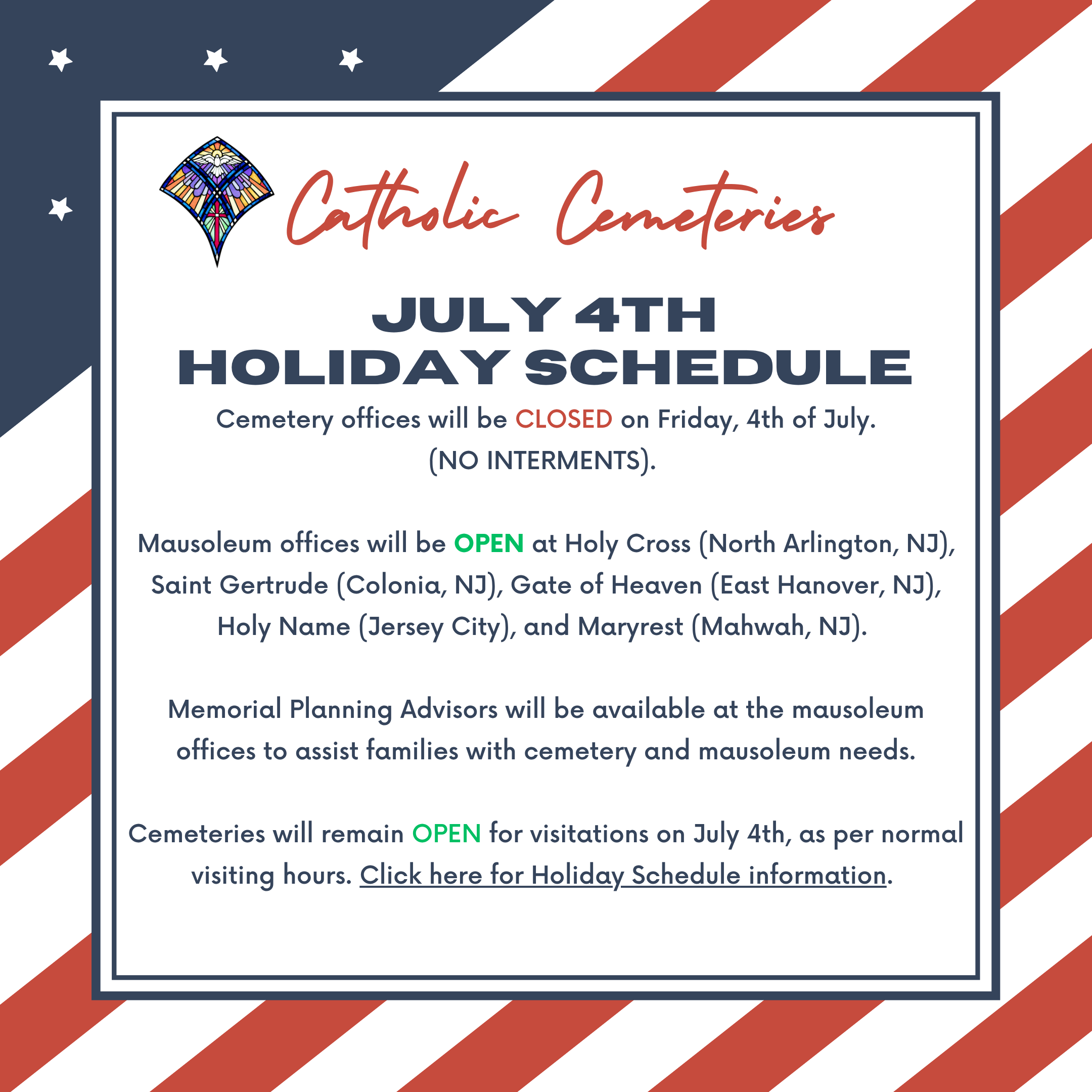 july 4 schedule post